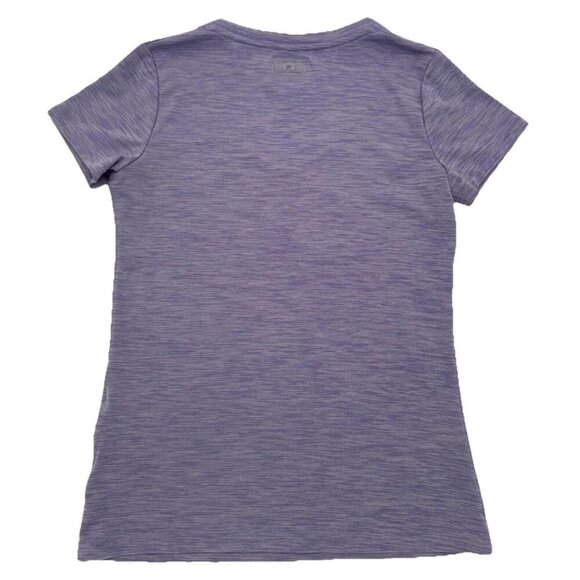 Woman/Teen Womanās Under Armour heat gear XS V Neck Purple Activewear - Picture 2 of 5